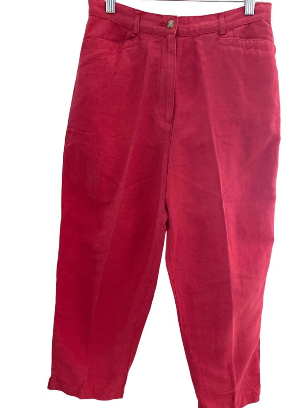 Talbots Petite Size 8 Irish Linen Cotton Capri Pants Preppy Office Resortwear